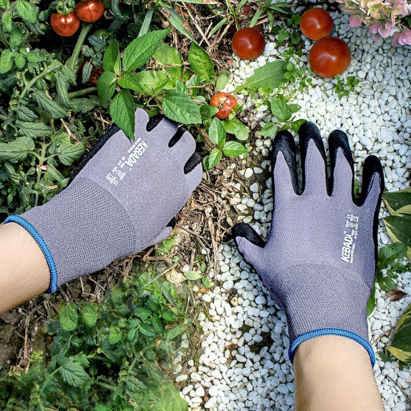 Kebada Work Gloves for Men and Women, Foam Nitrile Coated Safety Gloves with Grip, Ideal for Warehouse Package Handling, Gardening, Mechanic and Construction, XS - Image 5